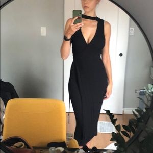 Black midi dress